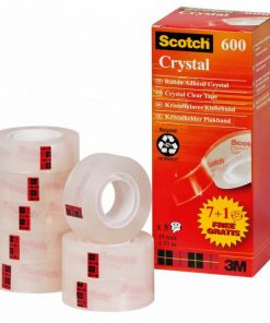 Lepiaca páska kryštálovo číra Scotch zvýhodnené balenie, 8 roliek, 19 mm x 33 m