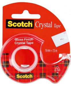 Lepiaca páska krištáľovo číra Scotch , 19 mm x 7,5 m, 1 rolka v zásobníku