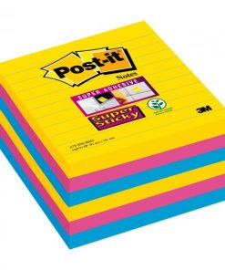 Samolepiaci bloček Post-it Super Sticky CARNIVAL, veľkosť 101x 101 mm, 6 bločkov po 90 lístkov