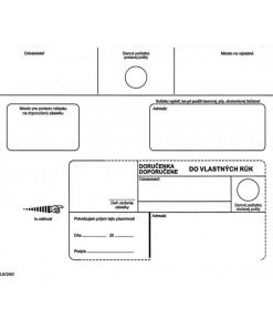 Poštové obálky C5 doručenka do VR bez OD,100 ks