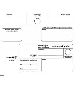 Poštové obálky C5 doručenka do VR OD, Doposielať, 100 ks