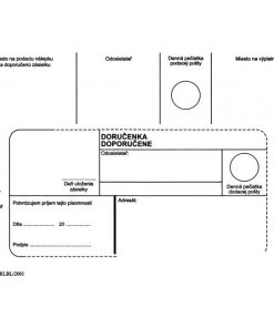 Poštové obálky B6 doručenka,100 ks