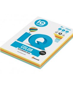 Farebný papier IQ color 5x50 mix intenzívne farby, A4, 80g
