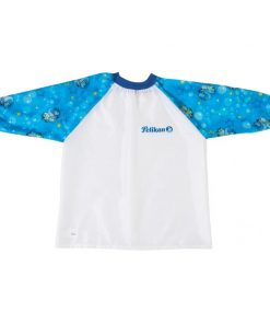 Detská zástera na maľovanie Pelikan, modré rukávy