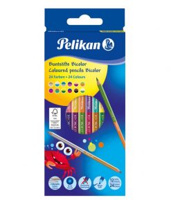 Farbičky Pelikan Bicolor 12 ks/24 farieb