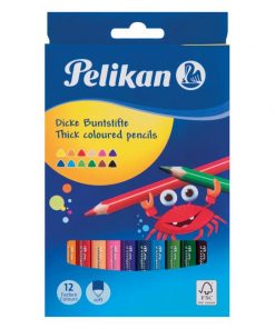Farbičky Pelikan trojhranné hrubé 12 ks