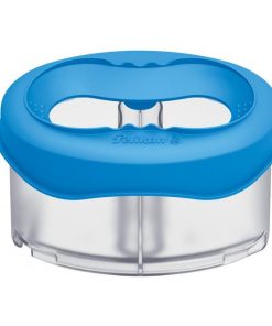 Plastový pohárik Pelikan s držiakom na štetec, modrý