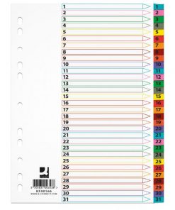 Kartónový rozraďovač Q-CONNECT zosilnený 1-31