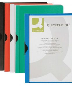 Obal s klipom kovovým Q-CONNECT biely