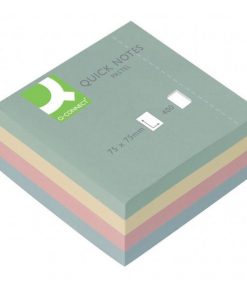 Samolepiaci bloček Q-CONNECT 76x76 mm, 400 l, pastelová