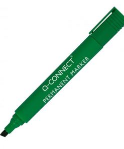 Permanentný popisovač Q-CONNECT zrezaný hrot zelený