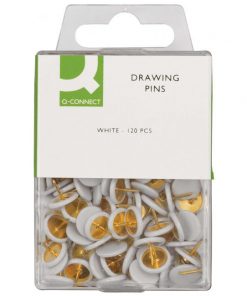 Pripináčiky Q-CONNECT 9mm biele 120ks