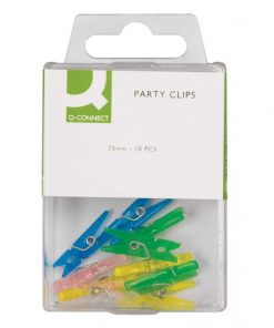 Štipce Q-CONNECT 25mm mixe farieb 20ks