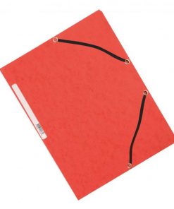 Kartónový obal hladký s gumičkou Q-CONNECT červený