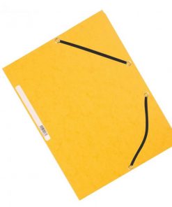 Kartónový obal hladký s gumičkou Q-CONNECT žltý