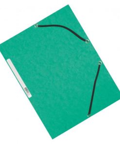 Kartónový obal hladký s gumičkou Q-CONNECT zelený