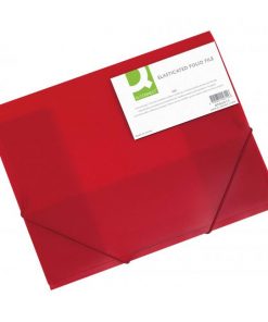 Plastový obal s gumičkou Q-CONNECT červený