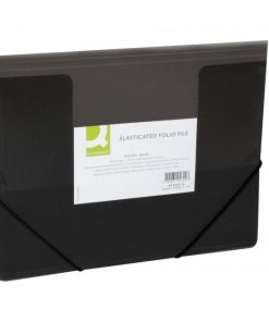 Plastový obal s gumičkou Q-CONNECT čierny