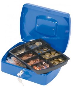 Pokladnička Q-CONNECT 255x85x200mm modrá