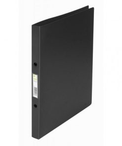 Zakladač 2-krúžkový Q-CONNECT celoplastový 1,6cm čierny