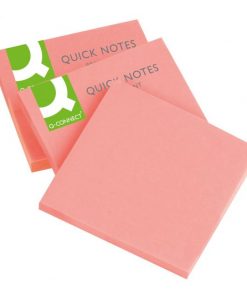 Samolepiaci bloček Q-CONNECT neónové 76x76mm ružové