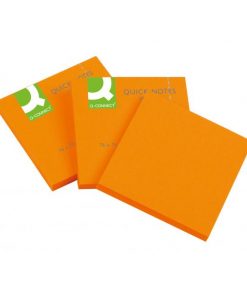 Samolepiaci bloček Q-CONNECT neónové 76x76mm oranžové