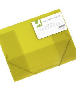 Plastový obal s gumičkou Q-CONNECT žltý