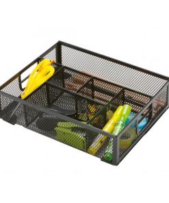 Drôtený stolový organizér Q-CONNECT so 6 priehradkami čierny