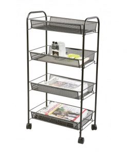 Drôtený pojazdný vozík Q-CONNECT čierny