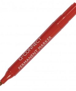 Permanentný popisovač Q-CONNECT okrúhly hrot červený