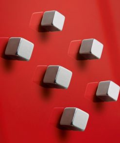 Magnety extra silné na sklenené tabule, kocka, 6 ks