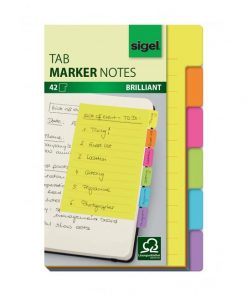 Záložky samolepiace značkovacie na poznámky, 98x148mm, 42 hárkov 6 farieb