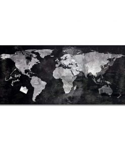 Sklenená tabuľa artverum 130x55cm mapa sveta