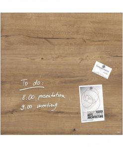 Sklenená tabuľa artverum 48x48cm prírodné drevo