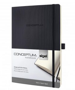 Zápisník CONCEPTUM A4, linajkový čierny, mäkká väzba