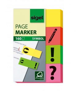 Záložky samolepiace značkovacie, 50x20mm, 4x40 lístkov symboly