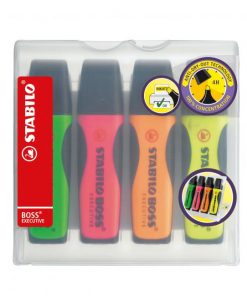 Sada zvýrazňovačov STABILO BOSS EXECUTIVE 4S