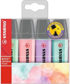 Sada zvýrazňovačov STABILO BOSS pastel 4S