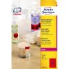 Etikety Avery odnímateľné 99,1x38,1 mm neónové červené