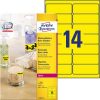 Etikety Avery odnímateľné 99,1x38,1 mm neónové žlté