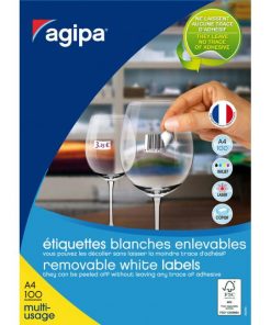 Etikety univerzálne odnímateľné 48,5x25,4mm Agipa A4 100 hárkov