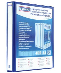 Zakladač prezentačný Donau 3,7cm 4D-krúžkový modrý