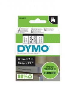 Samolepiaca páska Dymo D1 6 mm číra/čierna