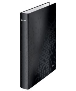 Zakladač 2-krúžkový Leitz WOW laminovaný povrch 4cm čierny