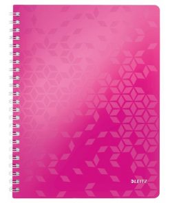 Blok poznámkový linajkový Leitz WOW A4 ružový