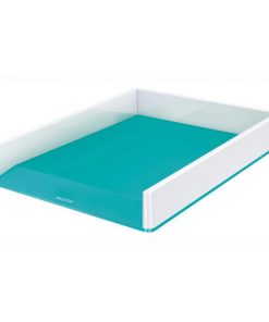 Odkladač Leitz WOW biely/ľadovo modrý