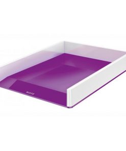 Odkladač Leitz WOW biely/purpurový