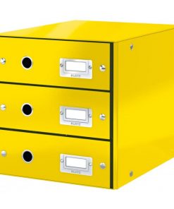 Zásuvkový box Leitz Click & Store 3 zásuvky žltý