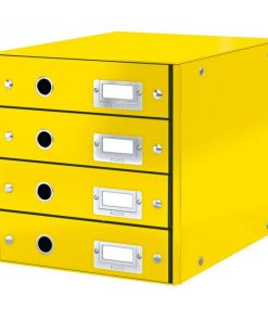 Zásuvkový box Leitz Click & Store 4 zásuvky žltý
