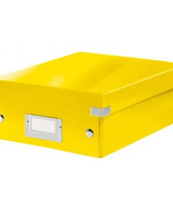 Malá organizačná krabica Click & Store žltá